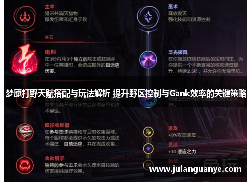 梦魇打野天赋搭配与玩法解析 提升野区控制与Gank效率的关键策略
